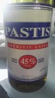 चीनी की मात्रा Pastis