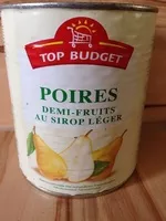 Sokerin määrä sisällä Poires demi-fruits au sirop léger