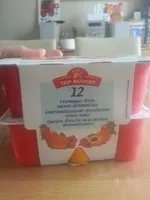 入っている砂糖の量 Fromage frais sucrés aromatisés