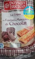 Amount of sugar in Paysan Breton - Les Crêpes au fondant et morceaux de chocolat X6