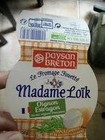 चीनी की मात्रा Paysan Breton - Le Fromage Fouetté Madame Loïk - Oignon Estragon de nos régions françaises