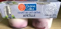 Quantité de sucre dans Yaourt brassé sur lit Myrtille