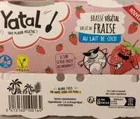 Quantité de sucre dans Yatal - brassé végétal sur lit de fraise