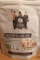 Sokerin määrä sisällä Cacahuètes grillées sans sel