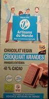 Sokerin määrä sisällä Chocolat vegan croquant amandes