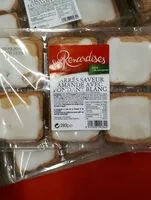 含糖量 Carrés saveur amande avec fondant blanc