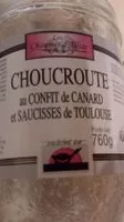 Quantité de sucre dans Choucroute au confit de canard et saucisses de Toulouse