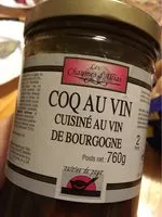 Quantité de sucre dans Coq au Vin cuisiné au vin de bourgogne