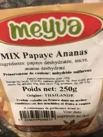 Sucre et nutriments contenus dans Mix papaye ananas