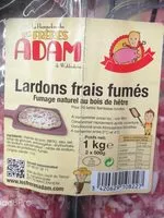 入っている砂糖の量 Lardons frais fumés