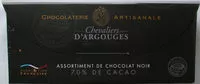 Assortiments de bonbons de chocolat noir