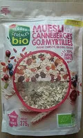 Zuckermenge drin Muesli canneberges goji myrtilles
