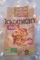 İçindeki şeker miktarı Krounchy fruits pomme raisin datte canneberge