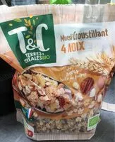 Suhkru kogus sees Muesli croustillant 4 noix