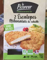 Jumlah gula yang masuk Escalopes milanaises de volaille bio