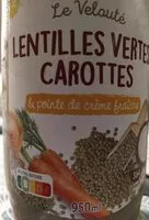 Suhkru kogus sees Velouté lentilles vertes carottes