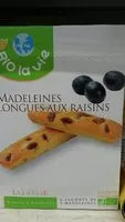 चीनी की मात्रा Madeleines longues au raisin