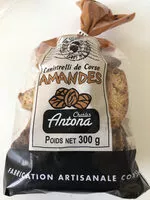 Amount of sugar in Canistrelli de Corse Aux Amandes