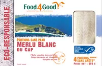 Quantité de sucre dans Portions sans peau Merlu Blanc du Cap MSC