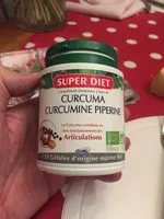 Suhkru kogus sees Super Diet Articulations Bio 120 Gélules