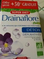 Sucre et nutriments contenus dans Drainaflore