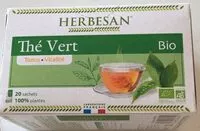 Suhkru kogus sees Thé vert bio