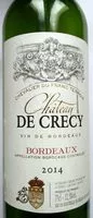 Sucre et nutriments contenus dans Chateau de crecy