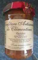 Количество сахара в Confiture artisanale de clémentines