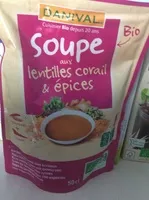 含糖量 Soupe aux lentilles corail et epices douces