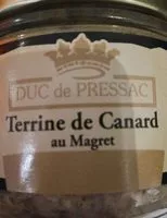 Sugar and nutrients in Duc de pressac