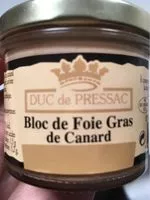 Suhkru kogus sees Bloc de foie gras de canard