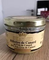 Suhkru kogus sees Rillettes de canard au foie gras