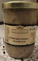 Suhkru kogus sees Poulet sauce crémeuse truffe d'été