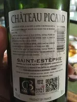 Sucre et nutriments contenus dans Chateau picard