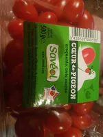 Sokerin määrä sisällä Tomates Cerises