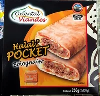 Amount of sugar in Halal' Pocket Bolognaise surgelé