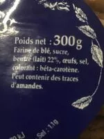 İçindeki şeker miktarı Gaufres pur beurre
