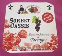Amount of sugar in Sorbet cassis