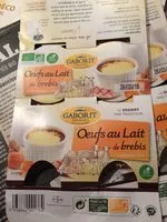 入っている砂糖の量 Oeufs Au Lait Brebis
