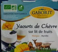 Suhkru kogus sees Yaourt Chevre Mangues Et Myrtilles