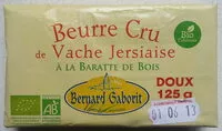 入っている砂糖の量 Beurre cru de vache jersiaise
