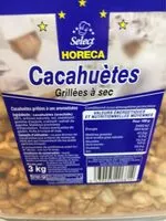 Quantité de sucre dans Cacahuètes grillées à sec