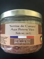 Quantité de sucre dans Terrine Canard poivre vert