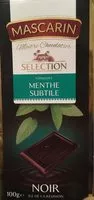 Quantité de sucre dans Fondant menthe subtile