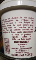 Sucre et nutriments contenus dans Dupaquier