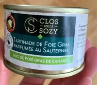 İçindeki şeker miktarı Tartinade de Foie Gras parfumée au Sauternes