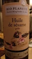 入っている砂糖の量 Huile de sésame