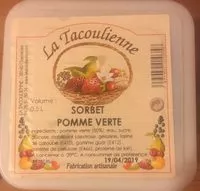 Suhkru kogus sees Sorbet pomme verte