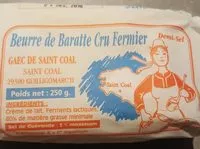 Sucre et nutriments contenus dans Gaec de saint coal