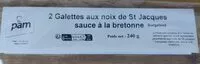 Jumlah gula yang masuk 2 Galettes aux noix de St Jacques sauce à la bretonne